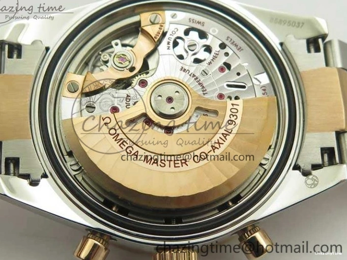 0106 Thermal Speedmaster ’57 Co-Axial SS RG OMF 1:1 Best Edition White Dial On SS RG Bracelet A9300 (Free Leather Strap) 8074